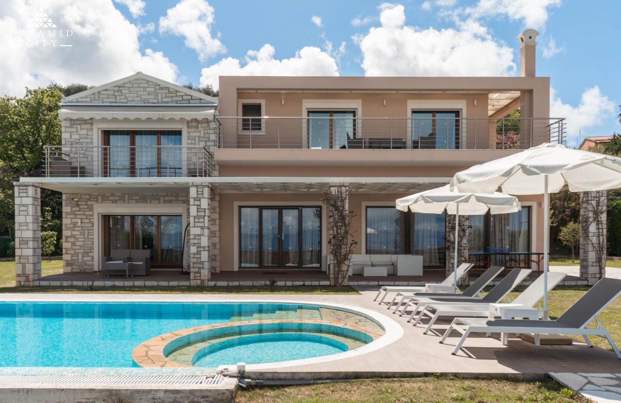 Luxury Villa Hera - Beachfront روذا المظهر الخارجي الصورة